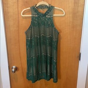 EUC Emerald Lace Dress